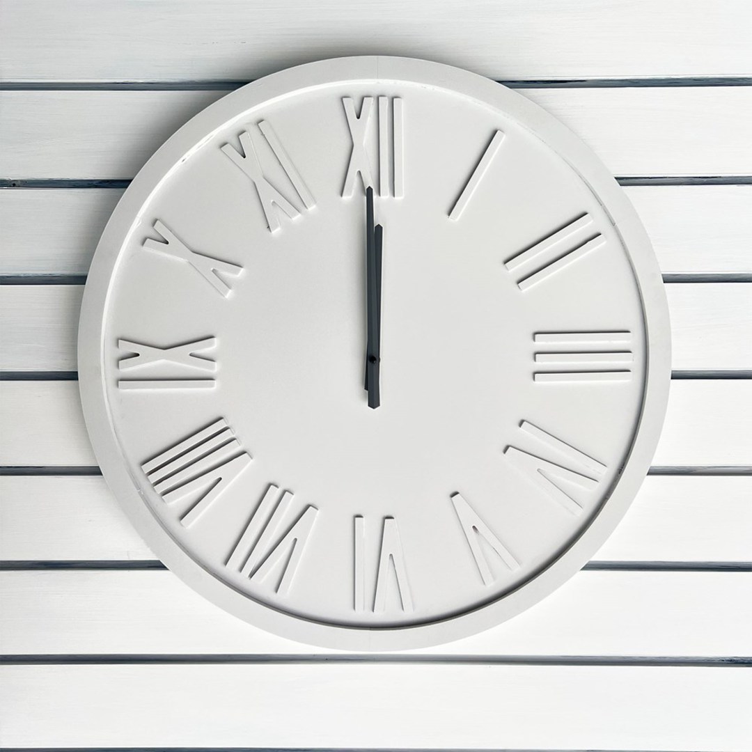 Whisper Clock - White 60cm image 1